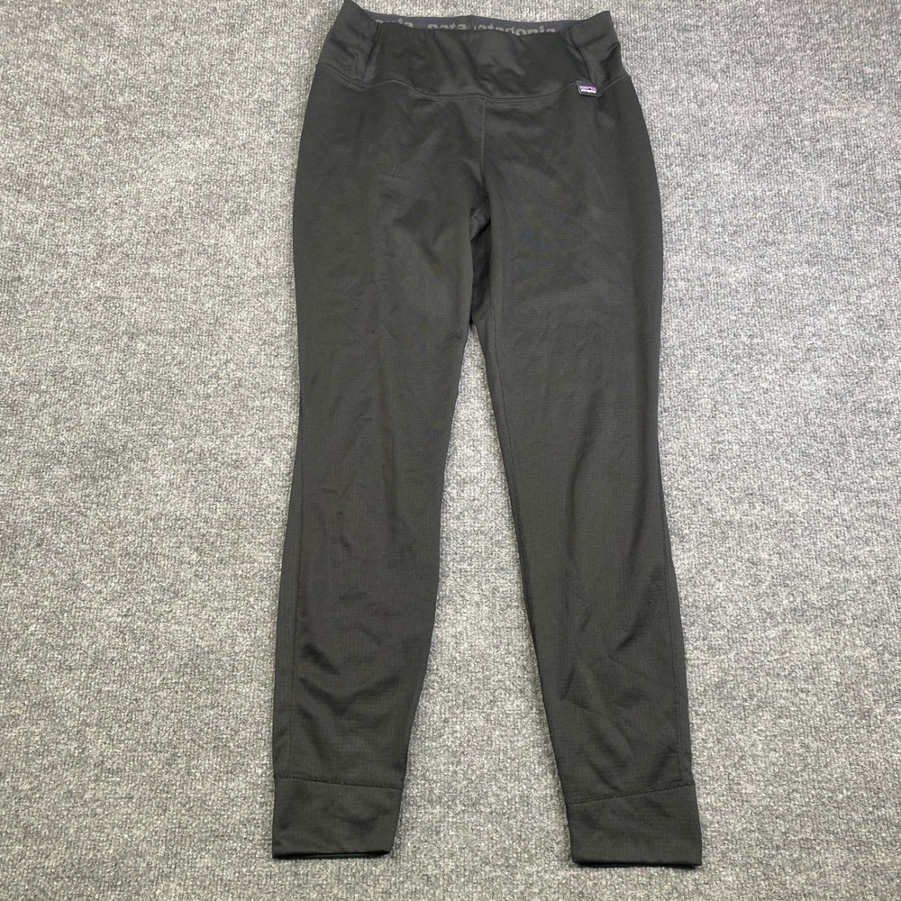 Patagonia Capilene Midweight Baselayer Leggings Womens Small Black Polartec